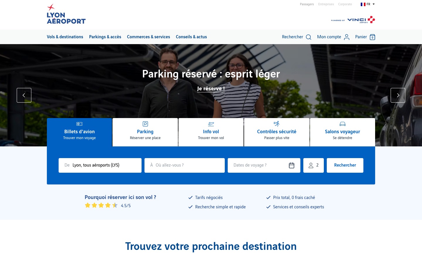 Lyon–Saint Exupéry Airport home page